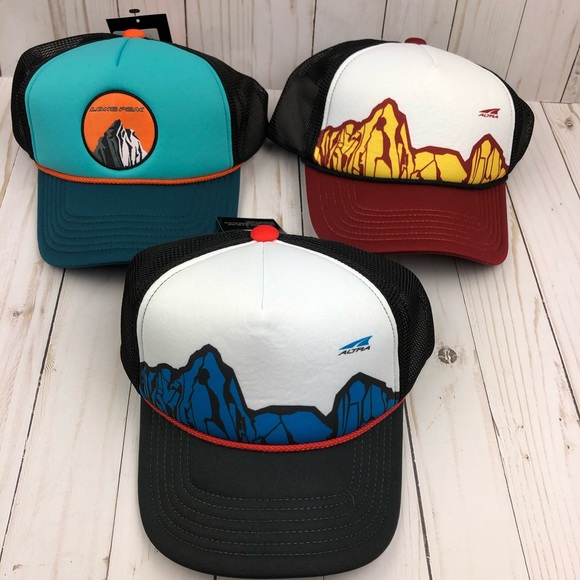altra lone peak trucker hat